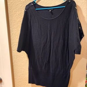 Lane Bryant Drop Shoulder Black Sweater size 14/16